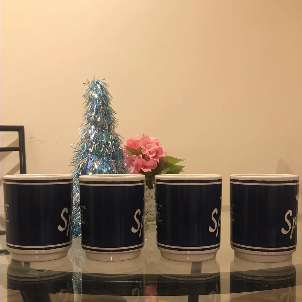 Kate Spade Lenox All Day Specials Navy Blue and White Mugs Set NWOT - Picture 2 of 9